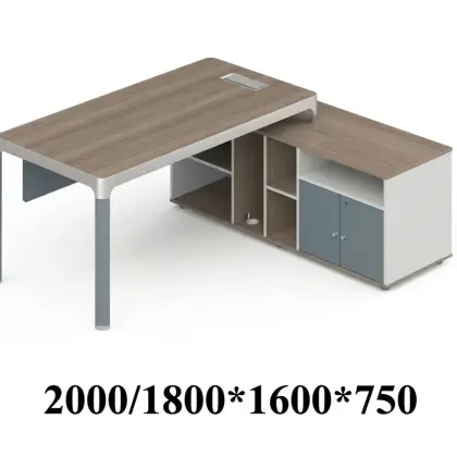 Bàn Làm Việc Văn Phòng Chữ L Tủ Phụ Có Yếm Lửng HT-ALF-D0920-1