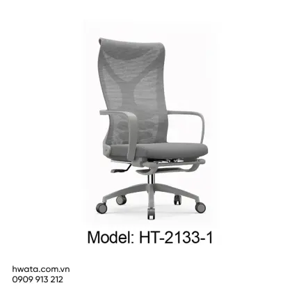 Ghế Xoay Văn Phòng Lưng Lưới Có Tay Vịn Hwata HT-2133-1