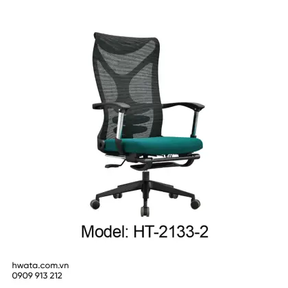 Ghế Xoay Văn Phòng Lưng Lưới Có Tay Vịn Hwata HT-2133-2