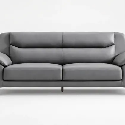 Sofa Văng Màu Xám Tay Vịn Cong, Tựa Lưng Hai Tầng HT-2304-3