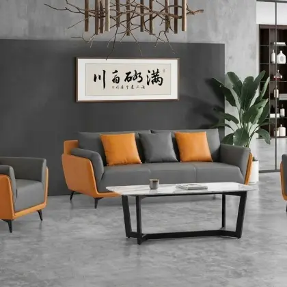 Bộ Bàn Ghế SoFa Văn Phòng Hwata Bọc Da HT-2218