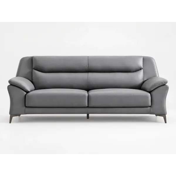 Sofa Văng Màu Xám Tay Vịn Cong, Tựa Lưng Hai Tầng HT-2304-3