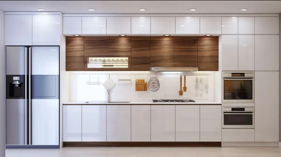 Minh họa mặt đá chậu rửa phụ kiện và những hạng mục hoàn thiện tủ bếp inox
