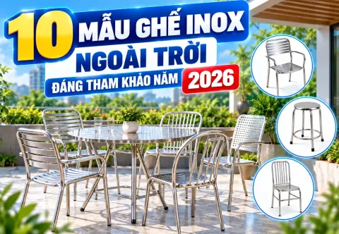 10 Mẫu Ghế Inox Ngoài Trời Đáng Tham Khảo 2026 & Cách Chọn
