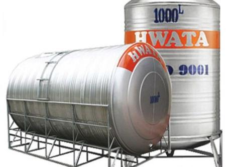 Bồn nước inox hwata 500 lít nằm ngang