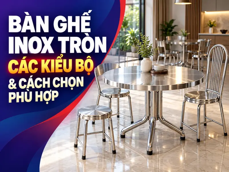 Bàn Ghế Inox Tròn: Các Kiểu Bộ Và Cách Chọn Bàn, Ghế Phù Hợp