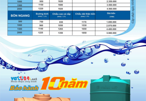    Bồn nước nhựa Toàn Mỹ - Hướng dẫn lắp đặt đúng cách