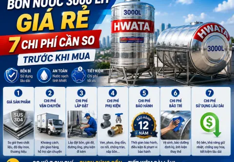Bồn Nước 3000 Lít Giá Rẻ: 7 Chi Phí Cần So Trước Khi Mua