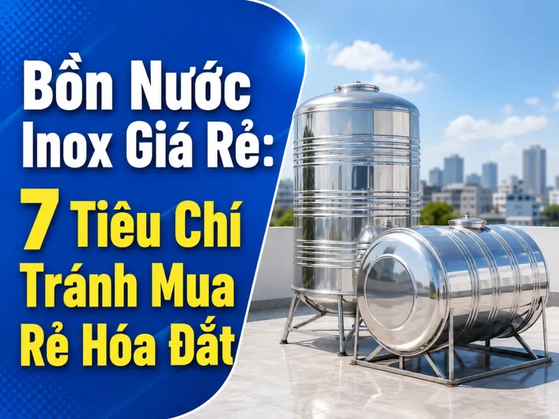 Bồn Nước Inox Giá Rẻ: 7 Tiêu Chí Tránh Mua Rẻ Hóa Đắt
