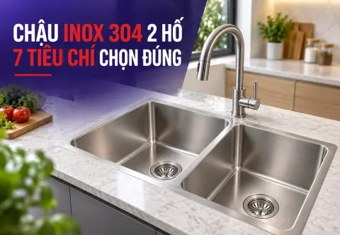 Chậu Inox 304 2 Hố: 7 Tiêu Chí Chọn Đúng Cho Bếp Gia Đình