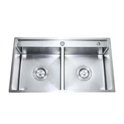 Chậu Rửa Chén Inox Hwata BDV6 Hai Hộc