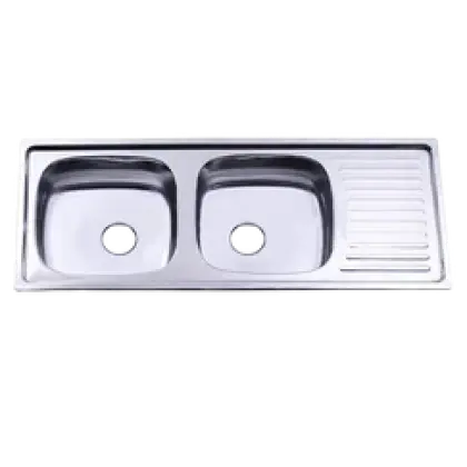 Chậu Rửa Chén Inox Hwata BDC3 Hai Hộc, Một Bàn