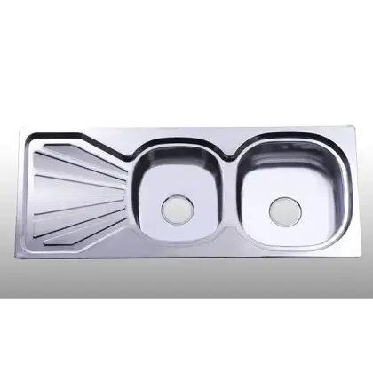 Chậu Rửa Chén Inox Hwata BDC5 Hai Hộc, Một Bàn