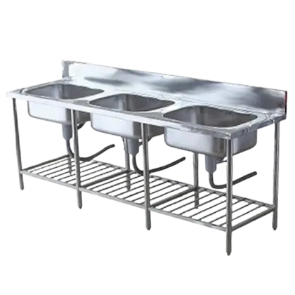 Chậu Rửa Chén Inox Hwata CCN03 Ba Hộc
