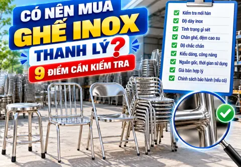 Có Nên Mua Ghế Inox Thanh Lý? 9 Điểm Cần Kiểm Tra