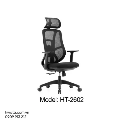 Ghế Xoay Văn Phòng Công Thái Học Lưng Lưới Có Tay Hwata HT-2602