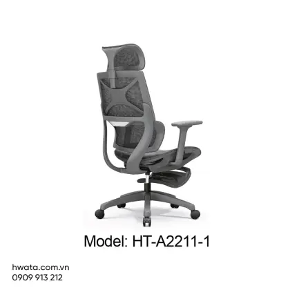 Ghế Xoay Văn Phòng Công Thái Học Lưng Lưới Có Tay Hwata HT-A2211-1