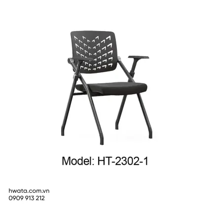 Ghế Xếp Văn Phòng Lưng Nhựa Có Tay Hwata HT-2302-1