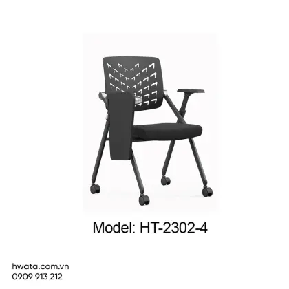 Ghế Xếp Văn Phòng Lưng Nhựa Bàn Gấp Gọn Có Tay Hwata HT-2302-4
