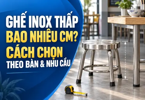 Ghế Inox Thấp Bao Nhiêu Cm? Cách Chọn Theo Bàn & Nhu Cầu