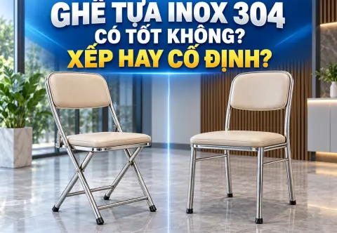 Ghế Tựa Inox 304 Có Tốt Không? Xếp Hay Cố Định?