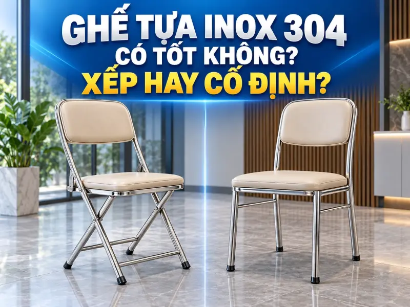 Ghế Tựa Inox 304 Có Tốt Không? Xếp Hay Cố Định?