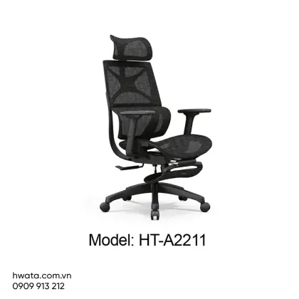 Ghế Xoay Văn Phòng Công Thái Học Lưng Lưới Có Tay Hwata HT-A2211