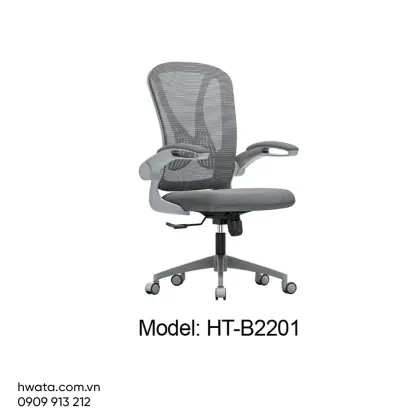 Ghế Xoay Văn Phòng Lưng Lưới Có Tay Hwata HT-B2201