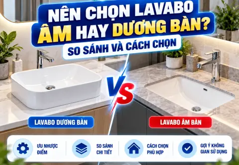Nên Chọn Lavabo Âm Hay Dương Bàn? So Sánh Và Cách Chọn
