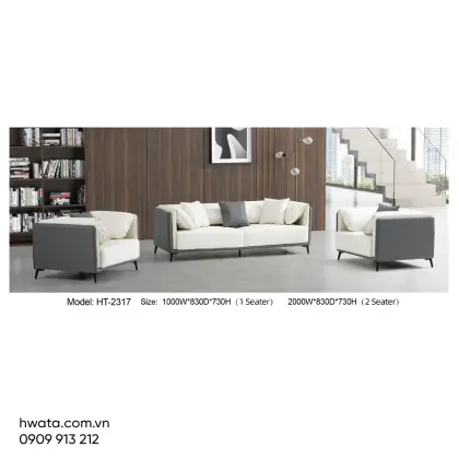 Bộ Ghế Sofa Văn Phòng Hwata Bọc Da HT-2317
