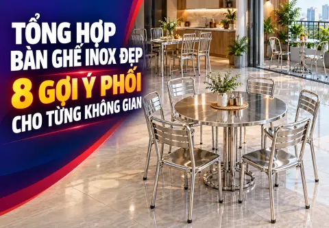 Tổng Hợp Bàn Ghế Inox Đẹp: 8 Gợi Ý Phối Cho Từng Không Gian