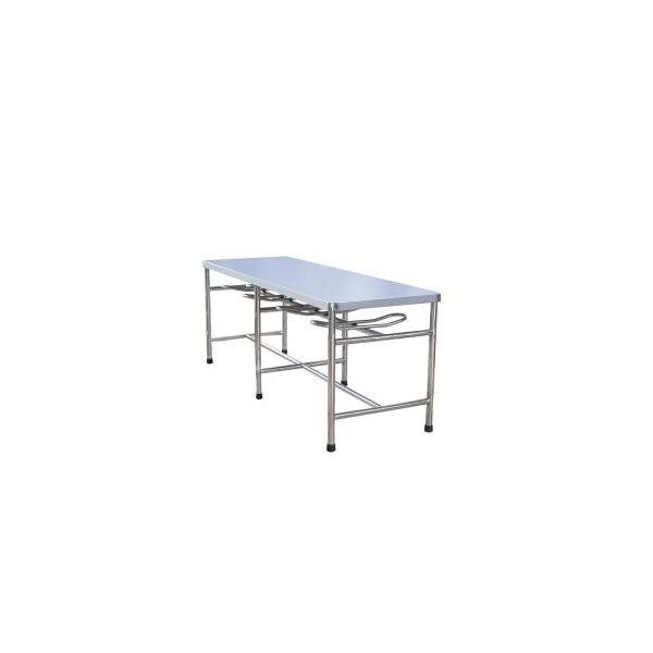 Bàn Chữ Nhật Inox Cố Định 2m có móc ghế BCN7