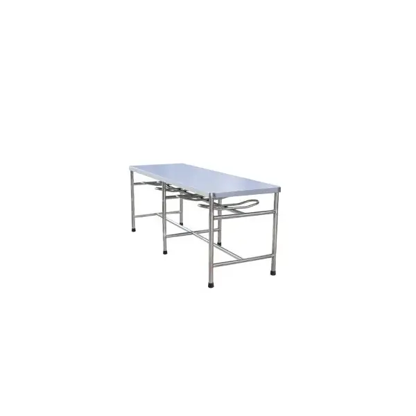 Bàn Chữ Nhật Inox Cố Định Dài 2m có móc ghế
