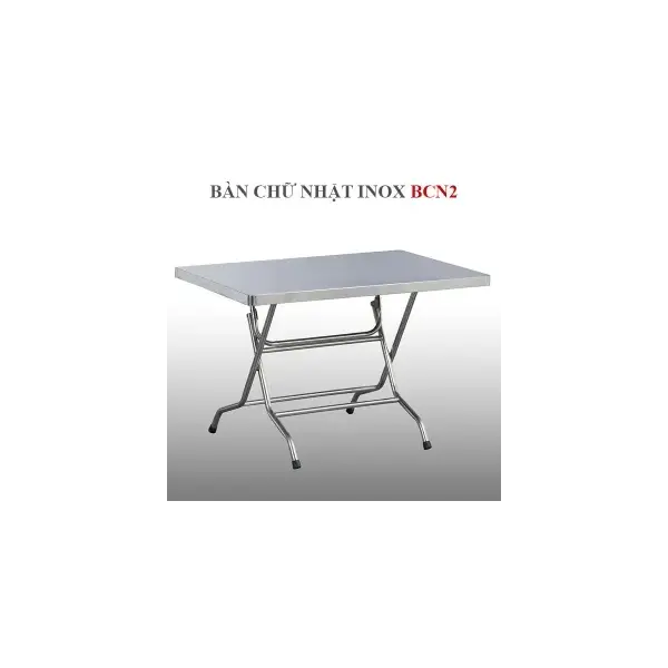 Bàn Chữ Nhật Inox Gấp Dài 1.1m 