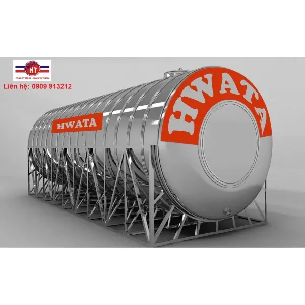 Bồn Nước Inox Hwata 9000L Ngang