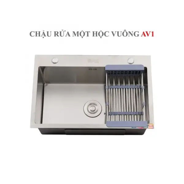 Chậu Rửa Chén Inox Một Hộc lớn Hwata AV1 