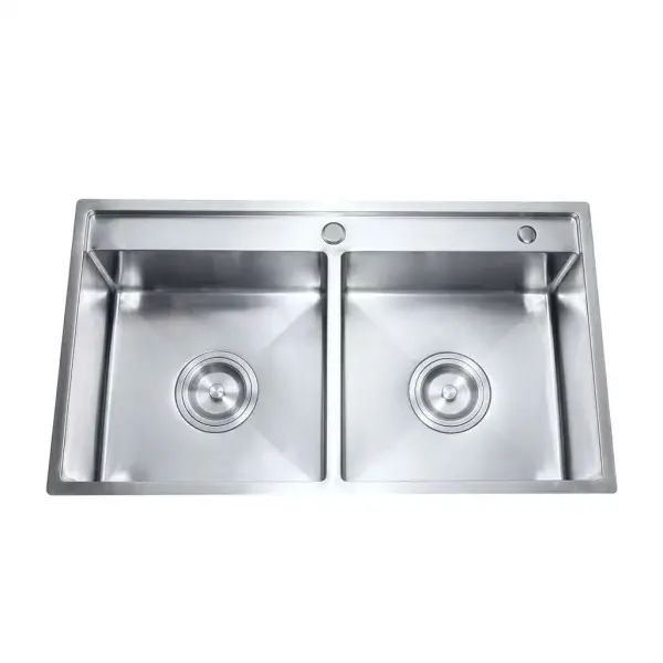Chậu Rửa Chén Inox Hwata BDV6 Hai Hộc