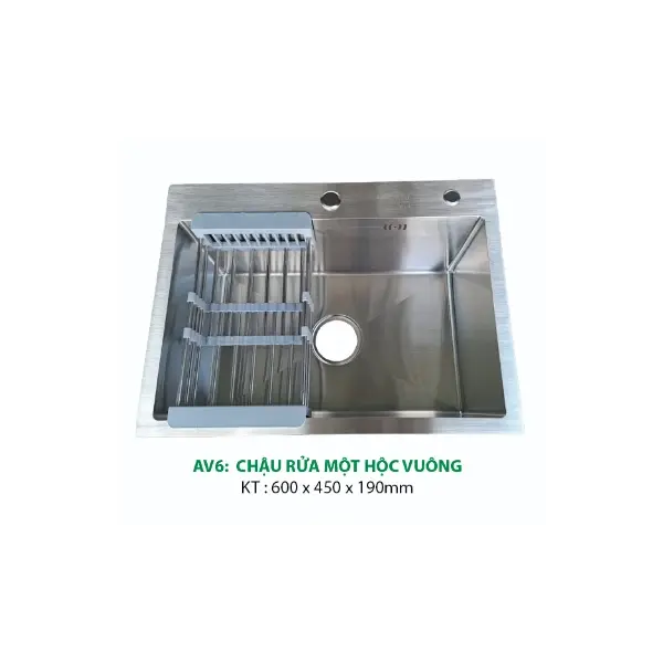 Chậu Rửa Chén Inox Hwata AV6 Một Hộc