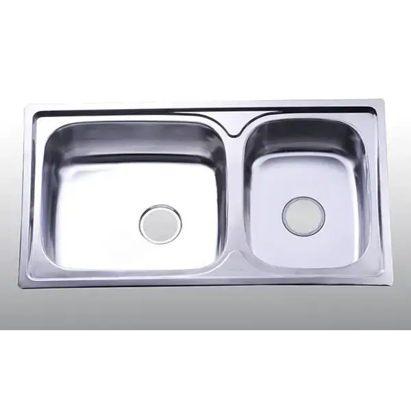 Chậu Rửa Chén Inox Hai Hộc to nhỏ Hwata BD1 
