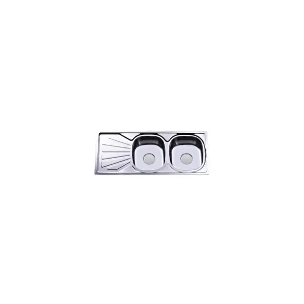 Chậu Rửa Chén Inox Hai Hộc có Bàn Hwata BDC4 
