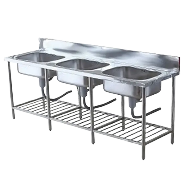 Chậu Rửa Chén Inox Hwata CCN03 Ba Hộc