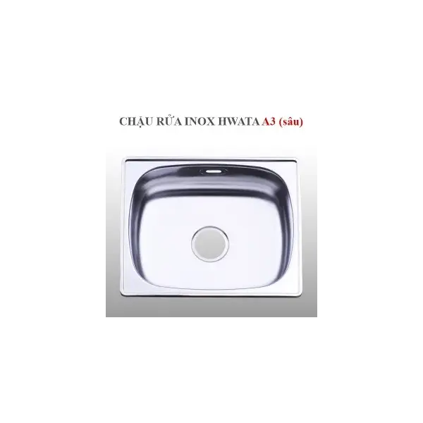 Chậu Rửa Chén Inox Hwata A3 (sâu) Một Hộc