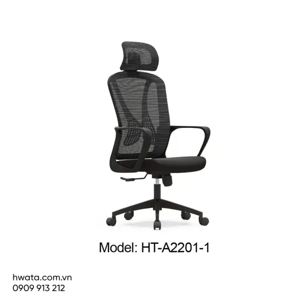 Ghế Xoay Văn Phòng Công Thái Học Lưng Lưới Có Tay Hwata HT-A2201-1