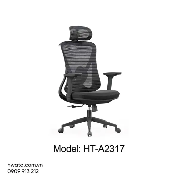Ghế Xoay Văn Phòng Công Thái Học Lưng Lưới Có Tay Hwata HT-A2317