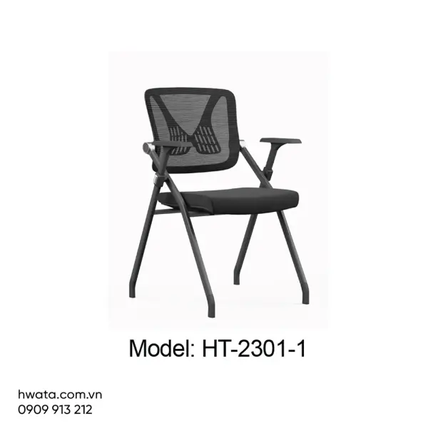 Ghế Xếp Văn Phòng Lưng Lưới Có Tay Hwata HT-2301-1