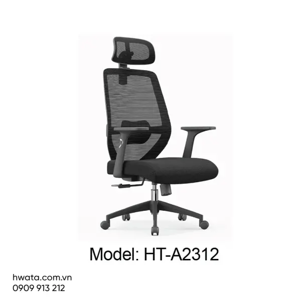Ghế Xoay Văn Phòng Lưng Lưới Có Tay Hwata HT-A2312
