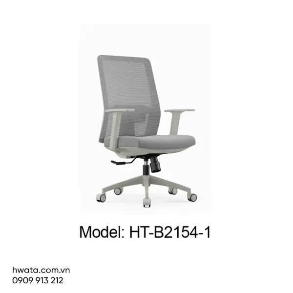 Ghế Xoay Văn Phòng Lưng Lưới Có Tay Hwata HT-B2154-1
