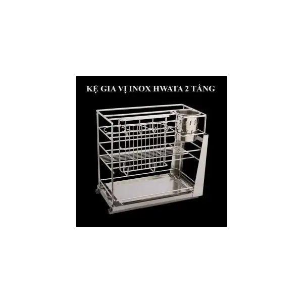Kệ Gia Vị Tủ 300 Inox Hwata HWKV 02