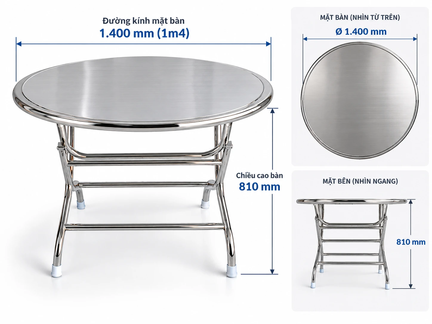 Kích thước BT14 đường kính 1400 mm cao 810 mm