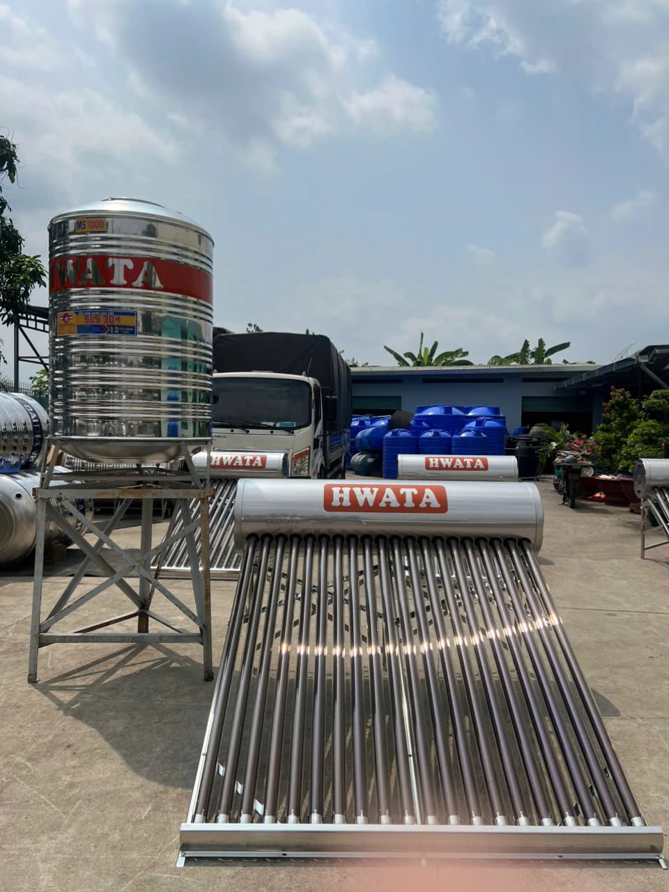 Bản vẽ kích thước HW304-200L Bản vẽ kích thước máy nước nóng năng lượng mặt trời HWATA 200L 20 ống F58